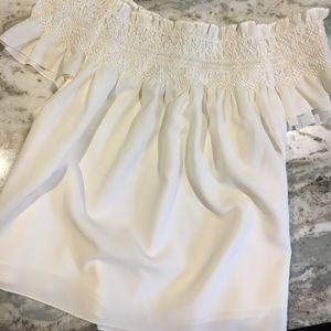 white off the shoulder top